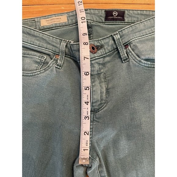 AG Adriano Goldschmied Jeans Womens Green Stevie Ankle Slim Straight Leg‎ 27R - Picture 6 of 8